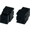 EFB Keystone Einbauadapter USB3.1,C-C Buchse 10Gbit/s schw