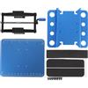 Gistuch RC Car Work Stand Simulazione Workstation riparazione metallo supporta la piattaforma ruotabile per 1:8 e 1:10 Blu