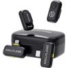 Hollyland Lark A1 Microfono wireless combinato iPhone Android 2TX Box di ricarica 48kHz 24bit Cancellazione del rumore 200m di portata Grigio