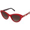 Love Moschino MOL046/S C9A/HA | Occhiali da Sole Graduati o Non Graduati | Prova Online | Plastica | Cat Eye, Ovali / Ellittici | Rosso | Adrialenti