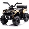 Quad Elettrico per Bambini Safari 6V con Bauletto Posteriore Beige