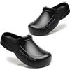 Lewhosy Zoccoli da uomo e donna, leggere, in EVA, comode, slip-on, per il tempo libero, con cinturino regolabile sul tallone, per giardino, casa e tempo libero, Nero , 40 EU