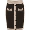 Influencer - Gonna Midi in Maglia Bicolore