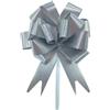 Generico 30 Coccarde per Pacchi Regalo Autotiranti, Fiocchetti Natalizi Piccoli, Ideali per Eventi, Cerimonie, Matrimoni, Fiocchi per Pacchetti Pacco Regalo 3 x 47 cm, Disponibili Varie Colorazioni (Argento)