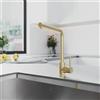 Parama Miscelatore lavello cucina orientabile in acciaio inox oro spazzolato | Zenzero