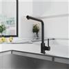 Parama Miscelatore lavello cucina orientabile in acciaio inox nero opaco | Zenzero