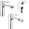 Parama Set miscelatori: lavabo bidet senza scarico e incasso doccia c/deviatore cromato | Kerry