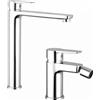 Parama Coppia miscelatori lavabo alto bidet senza scarico cromato | Jane