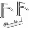 Parama Set miscelatori: lavabo bidet senza scarico ed esterno doccia cromato | Bette
