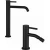 Parama Coppia miscelatori lavabo alto bidet senza scarico slim nero opaco | Bette