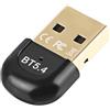 VENEKA Adattatore USB Bluetooth 5.4 per PC Wireless Mouse Tastiera Altoparlante Ricevitore Audio Musicale Trasmettitore Adattatore Bluetooth