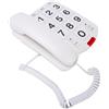 Naroote Telefono con Tasti Grandi, Telefono Fisso con Filo, Suoneria Forte da 110 DB con LED Lampeggiante, 3 Chiamate Rapide a un Tocco e Funzione di Ricomposizione, Ideale per Anziani e Persone con