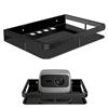 mimzemamz Supporto Proiettore, Supporto Proiettore a Soffitto con Ringhiera Rialzata e Vite Set, Metallico Staffa Proiettore per TV Box, Router, Ricevitore, Lettore DVD, Accessori TV (Nero)