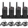 Retevis RT668 Walkie Talkie, PMR446 Licenza-libero Ricetrasmittenti Radioline Walkie-Talkie, VOX, Anticaduta, Antipolvere, Ricetrasmettitore con Auricolari per Fornitori, Magazzino (Nero, 4 Pezzi)