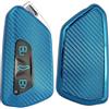 KUNIO Keyless - Custodia portachiavi adatta per VW Golf 8 GTE GTI ID.3 ID.4 GTX, adatta per Seat Leon MK4 Cupra Formentor, in TPU, 3 tasti A, blu