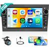 SIXTOP Autoradio Android 13 per Opel Astra Antara Vectra Corsa Vivaro con Carplay Android Auto, 7 '' Touchscreen Radio (nero) con rete 36EQ Radio Bluetooth WiFi GPS FM / RDS SWC + telecamera posteriore