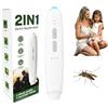 Warmforwel Apparecchio Elettrico 2 in 1, Penna Ricaricabile per Zanzare | Per contatto con zanzare e insetti, 2 in 1 Calore & Aspirazione, 3 livelli, USB-C, Dispositivo Portatile, Outdoor & Viaggi