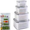 Zbozzba Contenitori frigo con cestino,Contenitore frutta,4 taglie