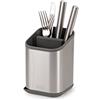 Joseph Joseph Duo Scolaposate da lavello con scomparti e vano Porta coltelli, Cestello Portaposate per cucina, Acciaio Inox