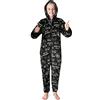 CityComfort Pigiama Intero Bambino Pigiamone di Pile con Cappuccio 7-14 Anni Pigiami Interi Bambini e Ragazzo Onesie Mimetico Gamer (9-10 Anni, Nero)