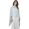 BEAUTELICATE Scialle Elegante Donna Poncho Coprispalle Chiffon Stola Cape Estivo per Sposa Damigella Cerimonia Matrimonio Abito, Azzurro