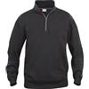 Clique - Felpa con mezza zip cerniera Uomo Donna Unisex Basic Half Zip, in poliestere, morbido, resistente ai lavaggi, per trekking, escursione, viaggio, tempo libero (nero 5XL)