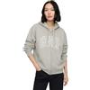 Gap Felpa da Donna con Cappuccio e Zip Intera con Logo, Grigio mélange Chiaro B08, Medium