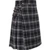 Duohropke Kilt Tradizionale Uomo Moda Gonna scozzese Nuovi Uomini Gonna Utility Maschio Classico Retro Gonna Medievale Scozia Gonne a pieghe Giunzione Kilt scozzese, grigio., L