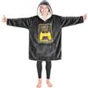 CityComfort Felpa Coperta Bambino - Felpe Oversize con Cappuccio in Morbido Pile Taglia Unica - Regalo per Gamer (Grigio Scuro Gaming)