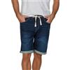 riverso RIVPaul - Pantaloncini di Jeans da Uomo, Pantaloni Corti Estivi, Bermuda Elasticizzati, Jeans Short in Cotone, Grigio, Blu, Blu Scuro, W30 - W42