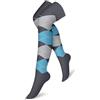 LYXYGMV Calze a compressione sopra il ginocchio for uomo e donna, calze elastiche for sport, lunghe, corsa, pressione graduata Per Ragazze e Donne(Color10,L-XL)