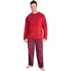 CityComfort Pigiama Uomo Set, 2 Pz Set Pile Abbigliamento da Casa - Regalo Uomo (Rosso, XXL)