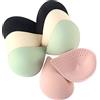 Douzi Inserti per reggiseno, 4 paia rimovibili per reggiseno sportivo o bikini costume da bagno (coppa A/B/C/D), multicolore, Large