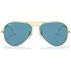 Ray-Ban Occhiali da Sole RB3025 9196S2 Aviator Oro/Blu Unisex Polarizzati 58/14/135