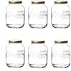 Bormioli Rocco Bormioli Quattro Stagioni - 6 barattoli da 2 litri, 19 x 12,5 cm, con coperchio, tappo a vite, bicchieri da 2000 ml, barattolo per conservazione, barattoli, barattoli, in vetro