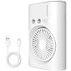 EXTRASTAR Ventilatore nebulosa di spruzzo, batteria USB, 3 velocità e 2 livelli di spruzzo, ventilatore da tavolo con luce RGB e serbatoio d'acqua da 280ml per l'estate, il campeggio e l'ufficio