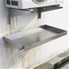KAXLDHH Vaschetta Raccolta Condensa Condizionatore Inox, Vassoio Scarico Aria Condizionata Con Tubo e Morsetti, Bacinella Acqua Unità Esterna Climatizzatore Muro(40x40cm)