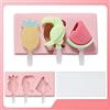 CUICUI Stampo per Gelato in Silicone Vassoio per Cubetti di Ghiaccio Barile per Ghiaccioli Stampo Fai-da-Te Stampo per Gelato da Dessert con Bastoncino per Ghiaccioli