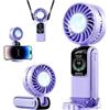 TOGETDREAM Ventilatore Portatile, Raffreddamento a Ghiaccio Ventilatori Portatili, 5 Velocità USB Ricaricabile Mini Ventilatores per Casa, Ufficio Camera da Letto Campeggio Viaggi e All'Aperto