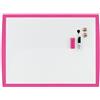 Nobo Piccola Lavagna Magnetica Montabile a Parete, con Cornice Rosa Vibrante, per Casa / Ufficio, Include Accessori Coordinati, 585 mm x 430 mm, Rosa