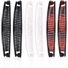 Jagowa 6 fermagli per capelli a banana, classici, stile retrò, per capelli lunghi, per donne e ragazze, 15 cm (bianco, nero, marrone)