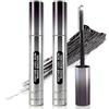 Looxbety Iron Wand Mascara, Metal Mascara con Doppia Ala, Mascara Volumizzante e Allungante, 3D Curling Mascara Waterproof, Fibre Mascara Allungante, Lunga Tenuta, Non Grumosa (Nero)