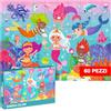 QUOKKA Puzzle Per Bambini Di 3-4 Anni - Puzzle Da 60 Pezzi Per Bambini Di 5-6 Anni - Con Sirena Glamour - Gioco Educativo Di Apprendimento In Età Prescolare