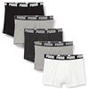 PUMA Boxer, Biancheria Intima Uomo, Bianco/Grigio/Nero, XL
