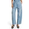 G-STAR Donna Belted Cargo Loose Jeans, Blu (sun faded blue mist D24361-D252-G342), 32W / 34L