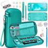 innoAura Custodia NS Switch Lite - innoAura Bundle Accessori NS Switch Lite 17 in 1 con Custodia per Switch Lite, Custodia per Giochi Switch, Protezione Dello Schermo Switch Lite, Supporto Switch(Turchese)