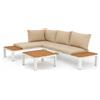 GIODICART Salotto Angolare da Giardino Coral in Alluminio e Polywood