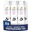 Dove Deodorante Spray Fresh+ Care 0% Sali Invisible, Deodorante 72 Ore Protezione Sudore e Odori, Anti Macchie sui Vestiti, con Zinco Antibatterico, 0% Sali di Alluminio, 6 pezzi da 150ml