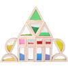 Blocchi da costruzione in legno, giocattoli sensoriali, blocchi arcobaleno