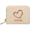 Love Moschino Donna Portafoglio Con Zip JC5507PP1OLQ0 Poliuretano Avorio Taglia Unica
